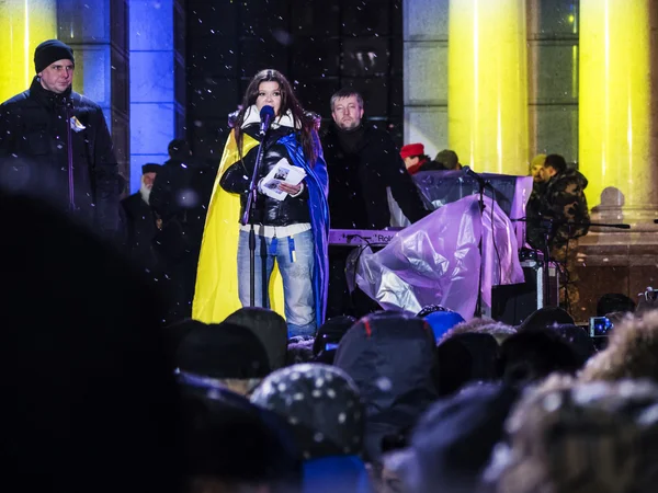 Sociální aktivista a zpěvačka Ruslana. — Stock fotografie