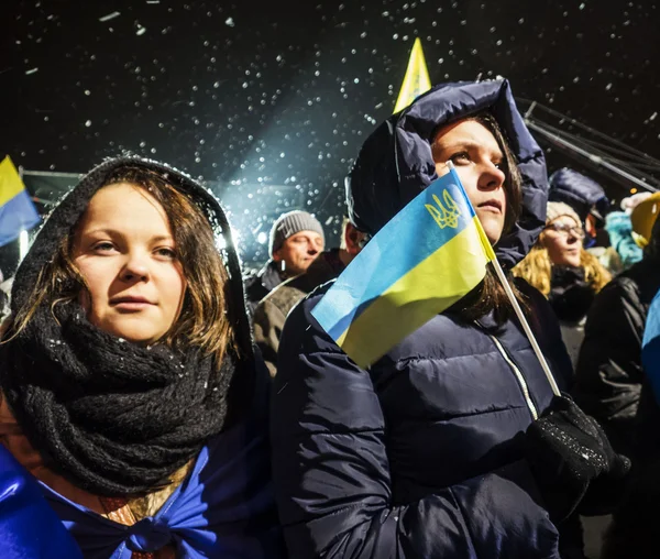 Kiev commemorates the acceleration of the student Euromaidan — Stock Photo, Image