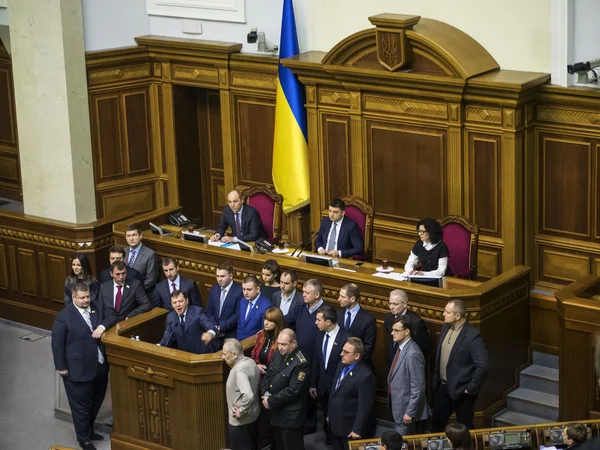 Oekraïense radicalen geblokkeerd Verkhovna Rada — Stockfoto