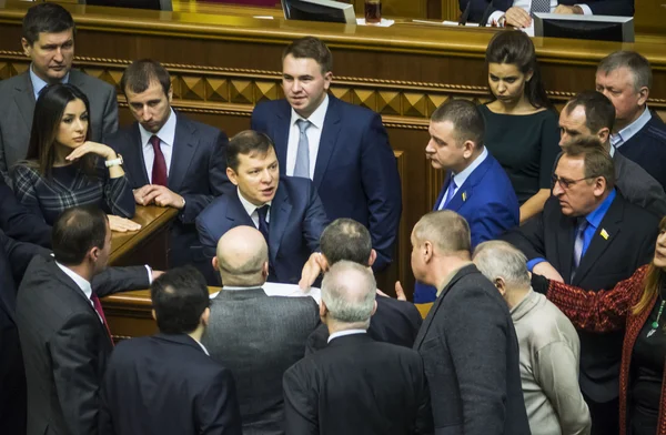 Los radicales ucranianos bloquearon Verkhovna Rada — Foto de Stock