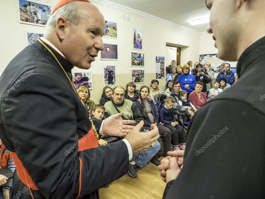 Papal envoy met with ukrainian refugees Stock Editorial Photo Papal envoy met with ukrainian refugees Stock Editorial Photo