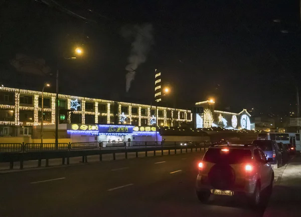 Kerst verlichting in Kiev — Stockfoto