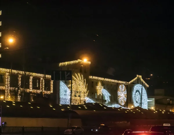 Christmass lights in Kiev — Stock Photo, Image