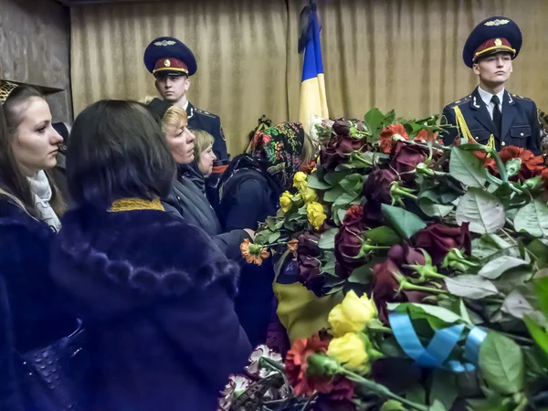 Ουκρανική στρατιώτης κηδεία — Φωτογραφία Αρχείου