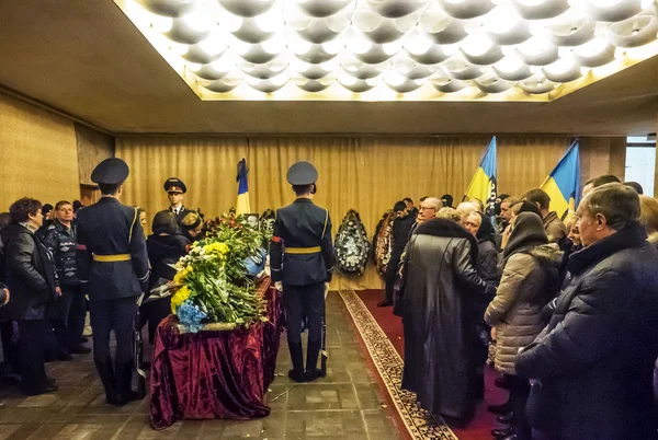 Oekraïense soldaat begrafenis — Stockfoto