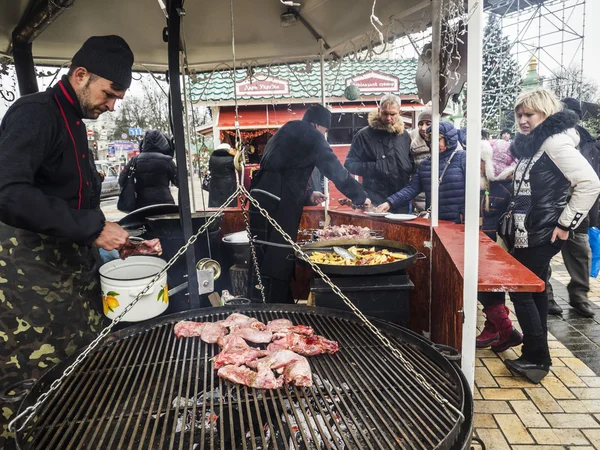 Şef aşçılar sokak gıda — Stok fotoğraf