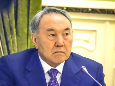 Nursultan Nazarbayev during working visit clipart