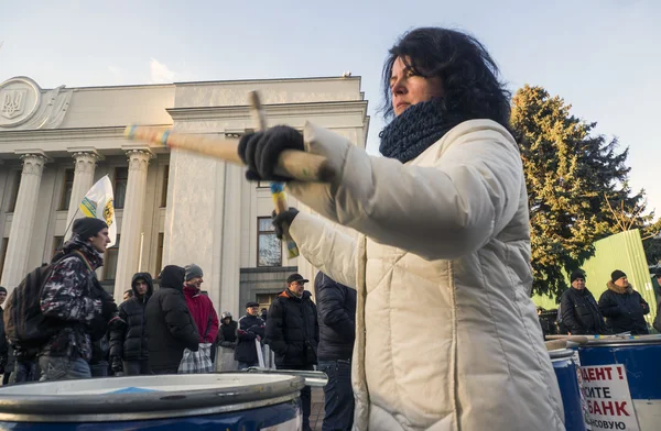 Фінансові Майдан протесту в Києві — стокове фото