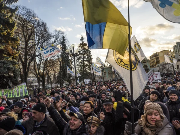 キエフでの金融の Maidan 抗議 — ストック写真