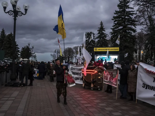 Фінансові Майдан протесту в Києві — стокове фото