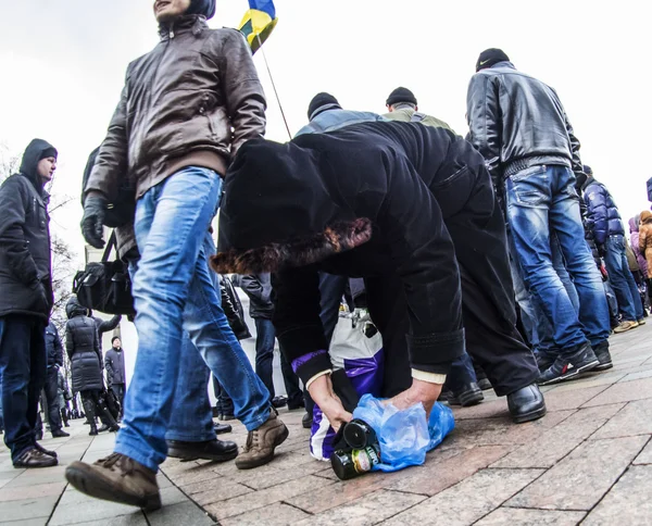 Ukrspirt 抗议和发放啤酒 — 图库照片