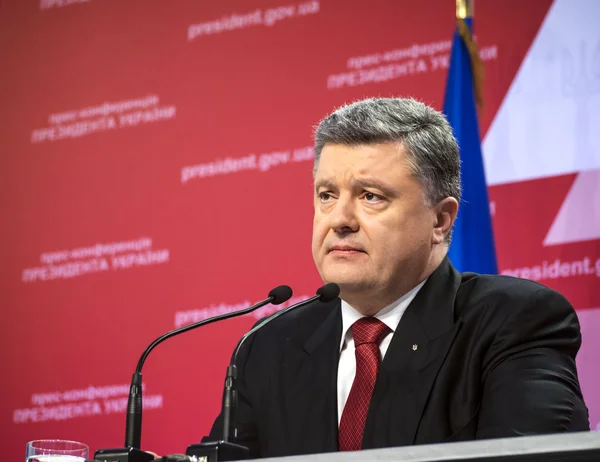 President Poroshenko summed up year — Stock Photo, Image