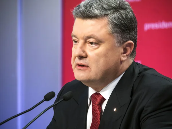 代表取締役社長 Poroshenko 年を総括 — ストック写真