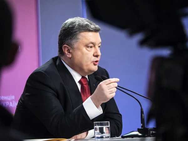 Il presidente Poroshenko ha riassunto l'anno — Foto Stock