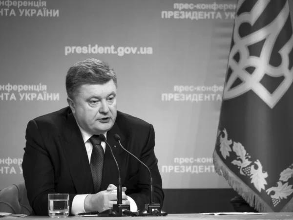 Presidente Poroshenko resumió año — Foto de Stock