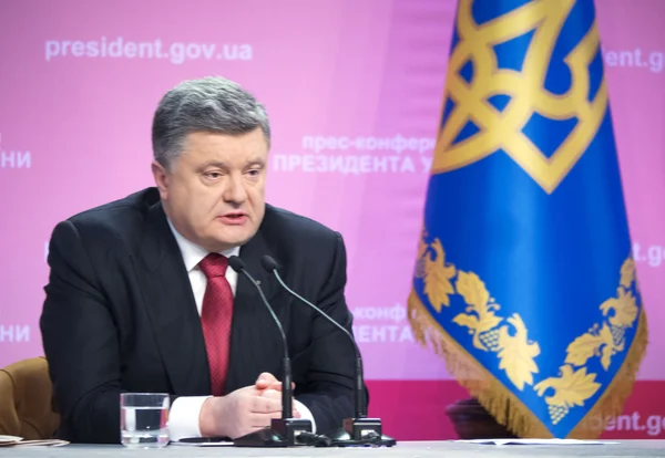 Il presidente Poroshenko ha riassunto l'anno — Foto Stock