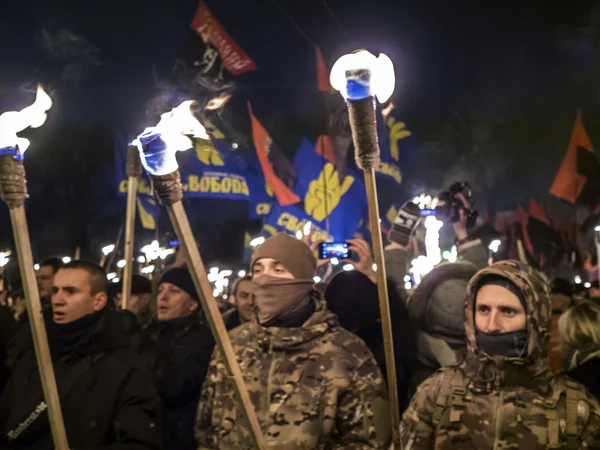 Prozession zu Ehren von Stiefan Bandera — Stockfoto