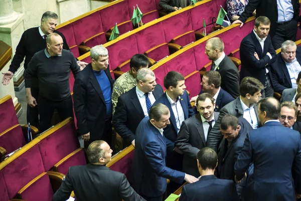 Escaramuza de diputados en Verkhovna Rada — Foto de Stock