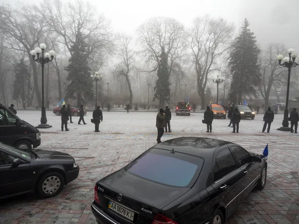 Automaidan je stávkování ukrajinský parlament — Stock fotografie