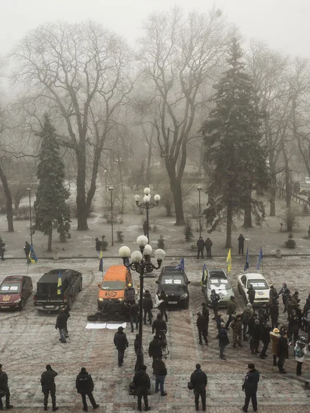 Automaidan je stávkování ukrajinský parlament — Stock fotografie