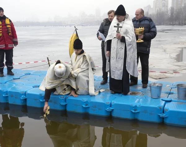 Celebration Epiphany in Kiev — Stock Photo, Image