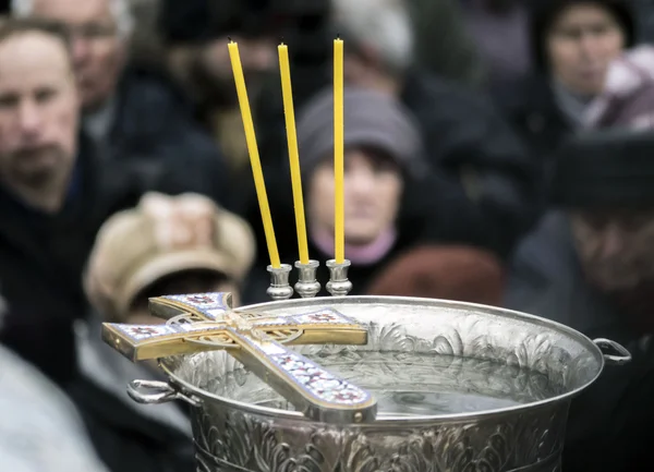 Celebración de la Epifanía en Kiev — Foto de Stock