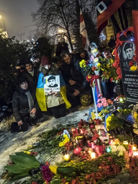 Ter ere van de slachtoffers van protest in Kiev — Stockfoto
