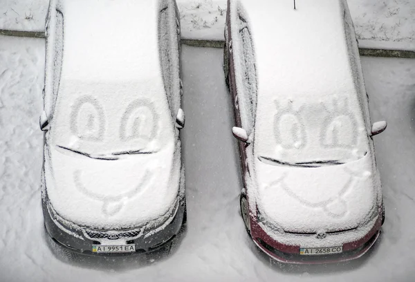 El tiempo nevado en Ucrania —  Fotos de Stock