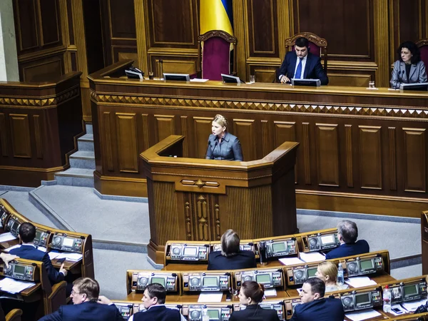 January 2015 Kyiv Ukraine Verkhovna Rada Announced Russia Aggressor Yulia — Stock Photo, Image