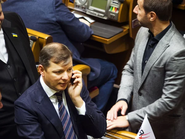 January 2015 Kyiv Ukraine Verkhovna Rada Announced Russia Aggressor Oleg — Zdjęcie stockowe