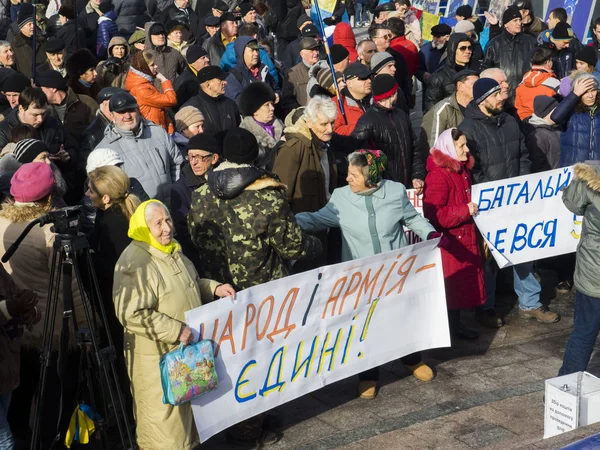 Protesta tradizionale contro l'aggressione russa — Foto Stock