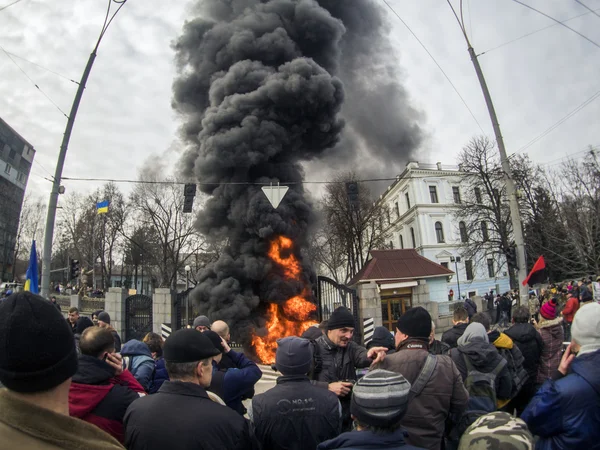 キエフでは大隊 'Aydar' に抗議します。 — ストック写真