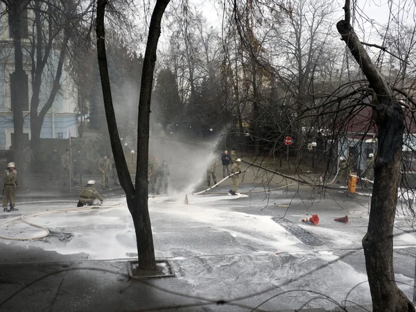 Bataljonen "Aydar" protest i Kiev — Stockfoto