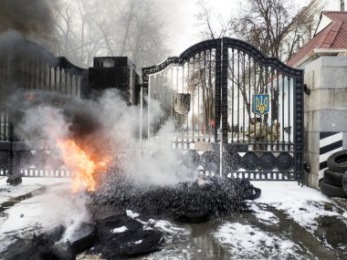 Tabur 'Aydar' protesto Kiev