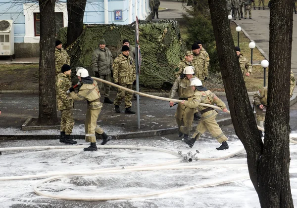 キエフでは大隊 'Aydar' に抗議します。 — ストック写真