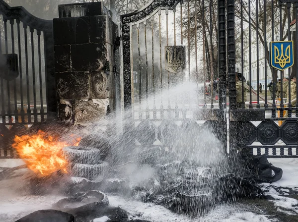 Batalhão 'Aydar' protesto em Kiev — Fotografia de Stock