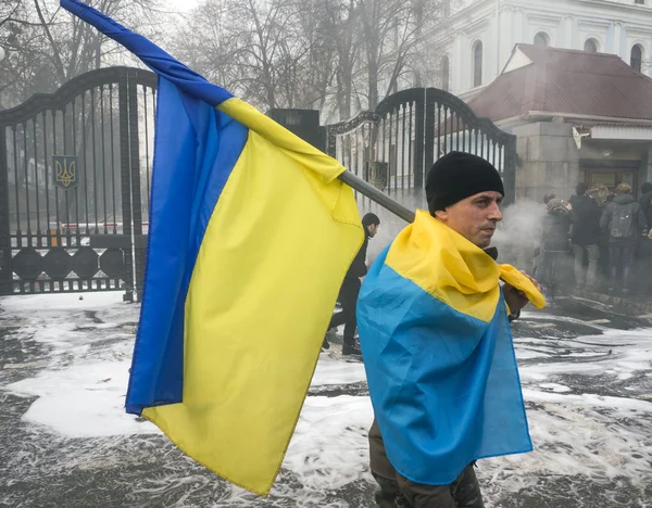 Протест батальона "Айдар" в Киеве — стоковое фото