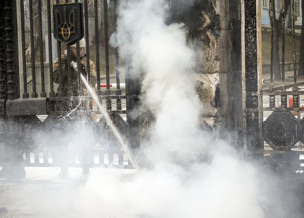 Battaglione 'Aydar' protesta a Kiev — Foto Stock