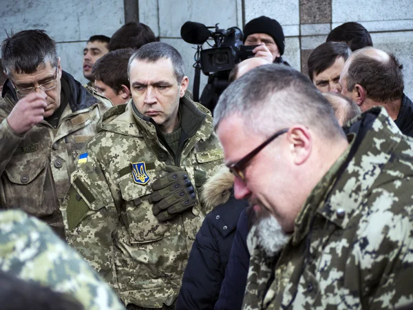 Aidar Batalion ceremonii pożegnania — Zdjęcie stockowe