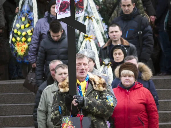 Funeral para el soldado del batallón Azov — Foto de Stock
