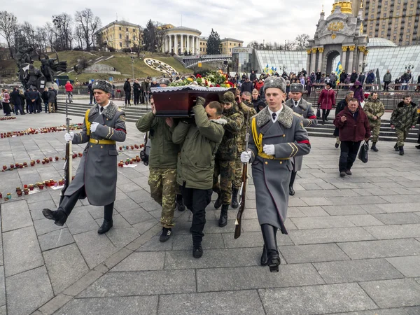 Funeral for Azov battalion soldier — Stock Photo, Image