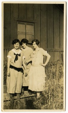 Antik siyah beyaz fotoğraf