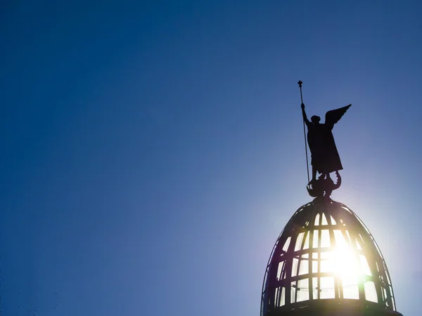 Statue of St. George on roof — Stock Photo, Image