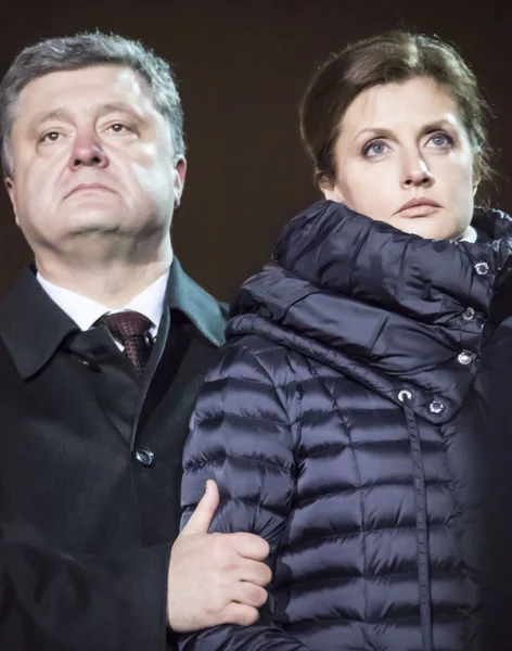 President of Petro Poroshenko and his wife — Stock Photo, Image