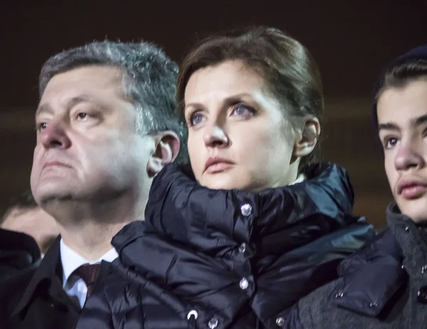 Voorzitter van Petro Poroshenko en zijn vrouw — Stockfoto