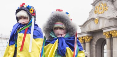 Rallies in Honor of Victims of Maidan clipart