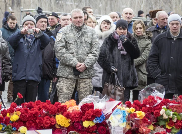 Reuniones en honor de las víctimas de Maidan —  Fotos de Stock
