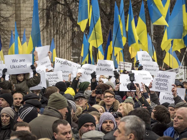 Rallies in Honor of Victims of Maidan — Stock Photo, Image