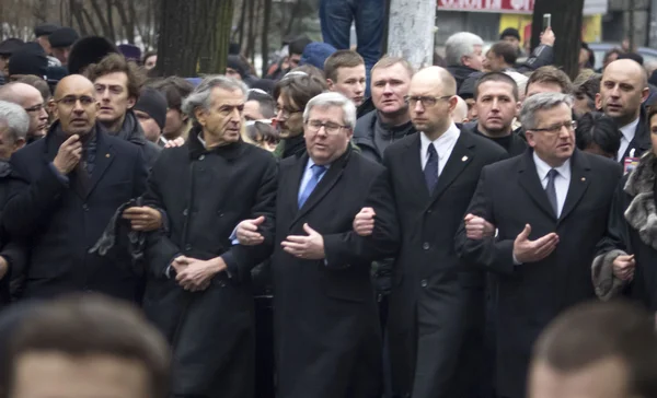 Porochenko on march in memory of perished activists — Stock Photo, Image