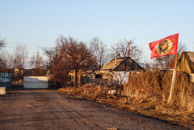 Donetsk bölgesinde yıkılan evler